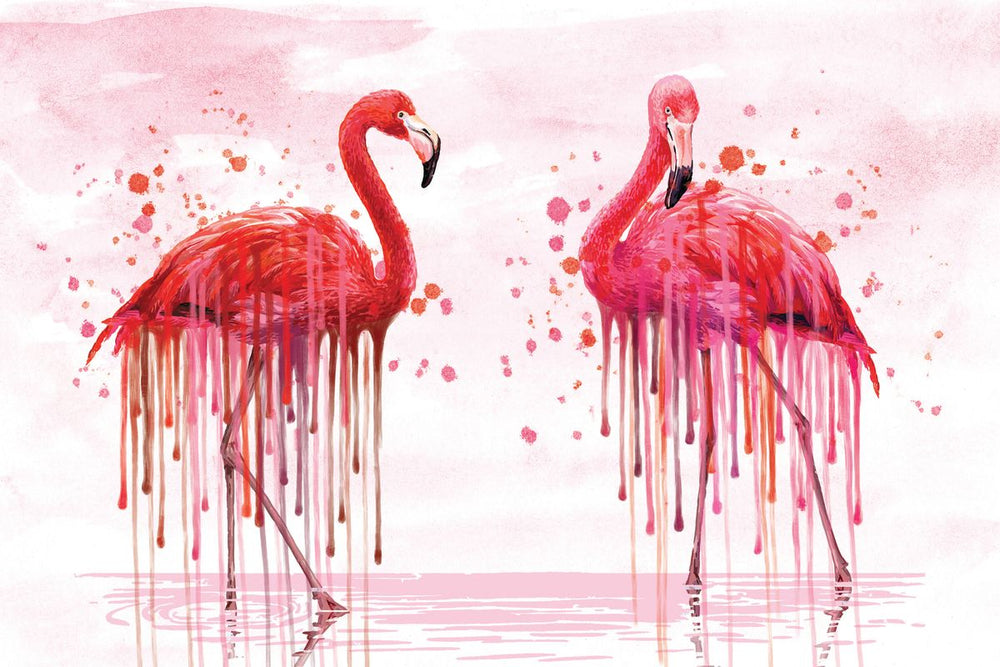 Flamingo Paint Drip