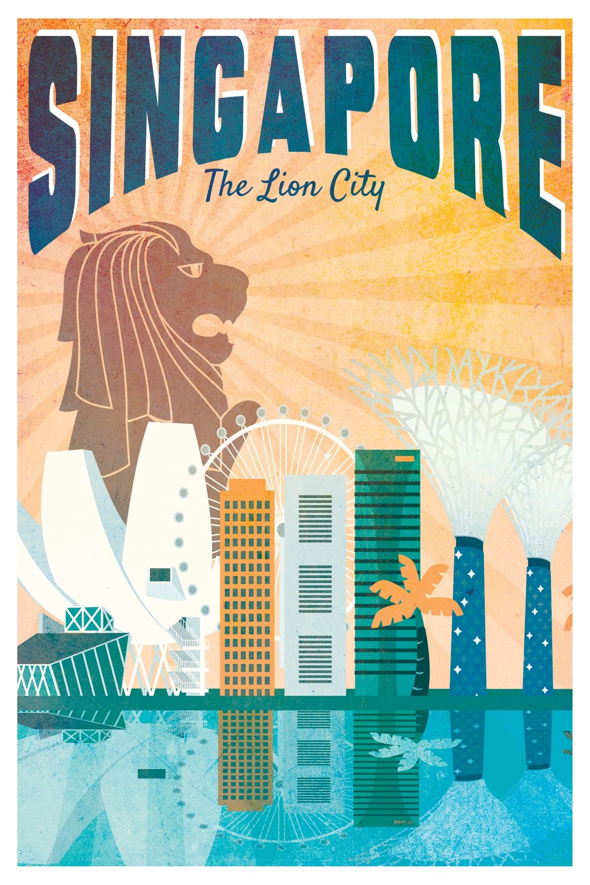 Singapore Tourism Vintage Poster