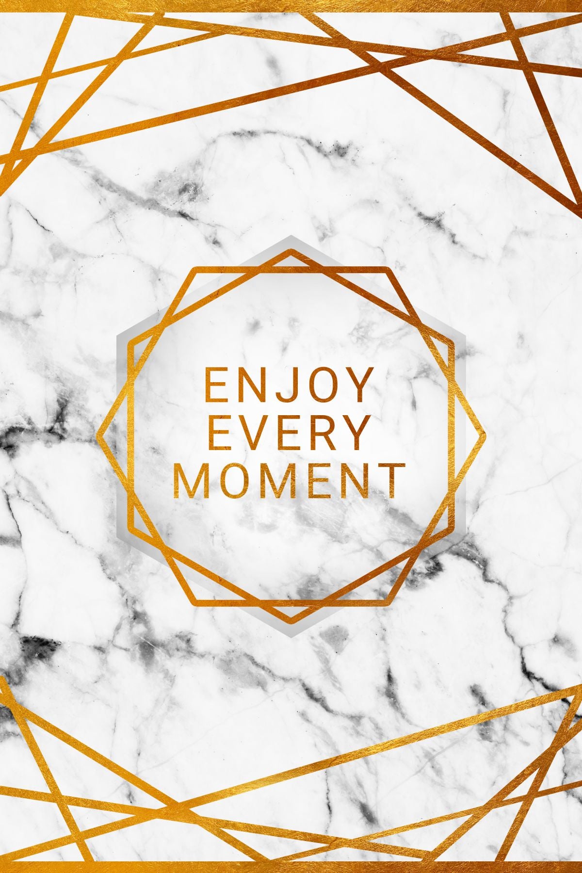 Enjoy Every Moment Geometric Typography