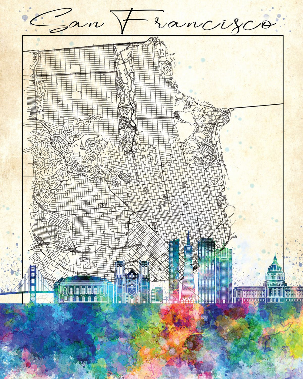 SF Skyline City Map