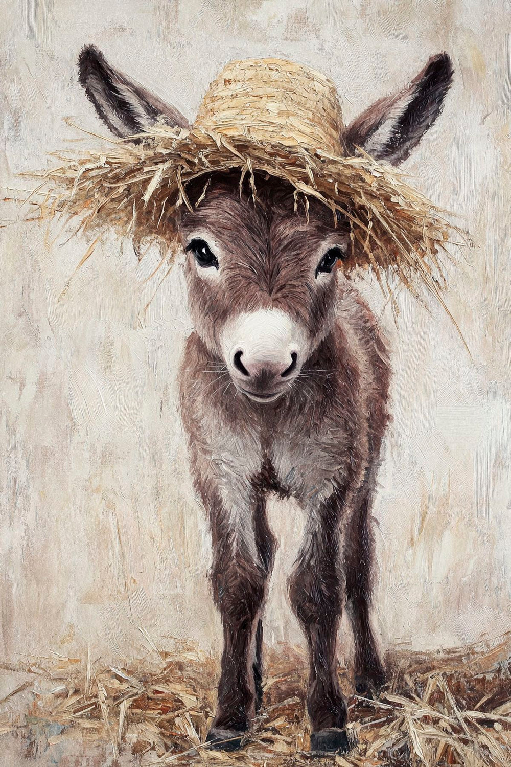 Little Donkey On Farm Duty