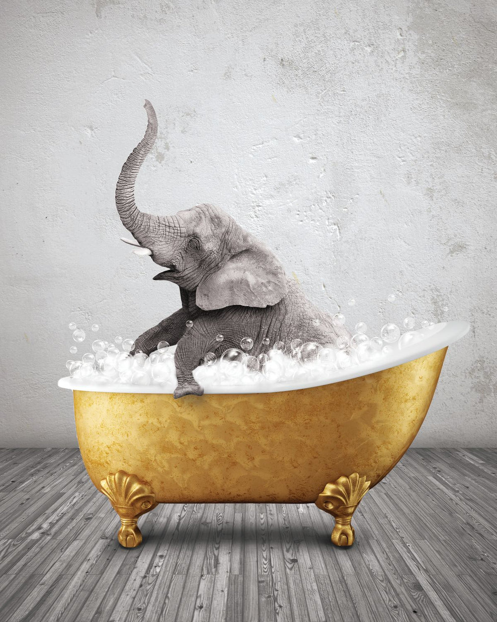 Bathtub Animals Elephant Gold