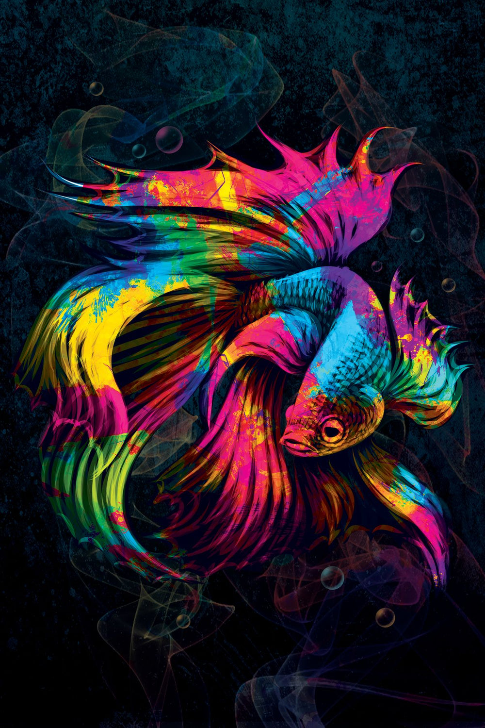 Betta Fish Color Grunge