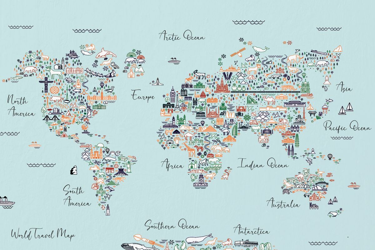 Educational World Map II – Pineapple Licensing