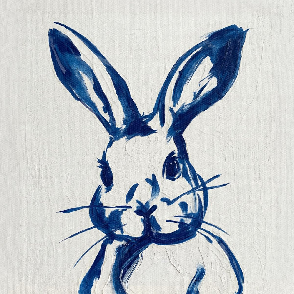 Indigo Rabbit Portrait