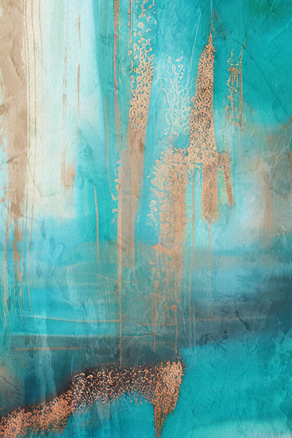 Abstract Turquoise And Bronze