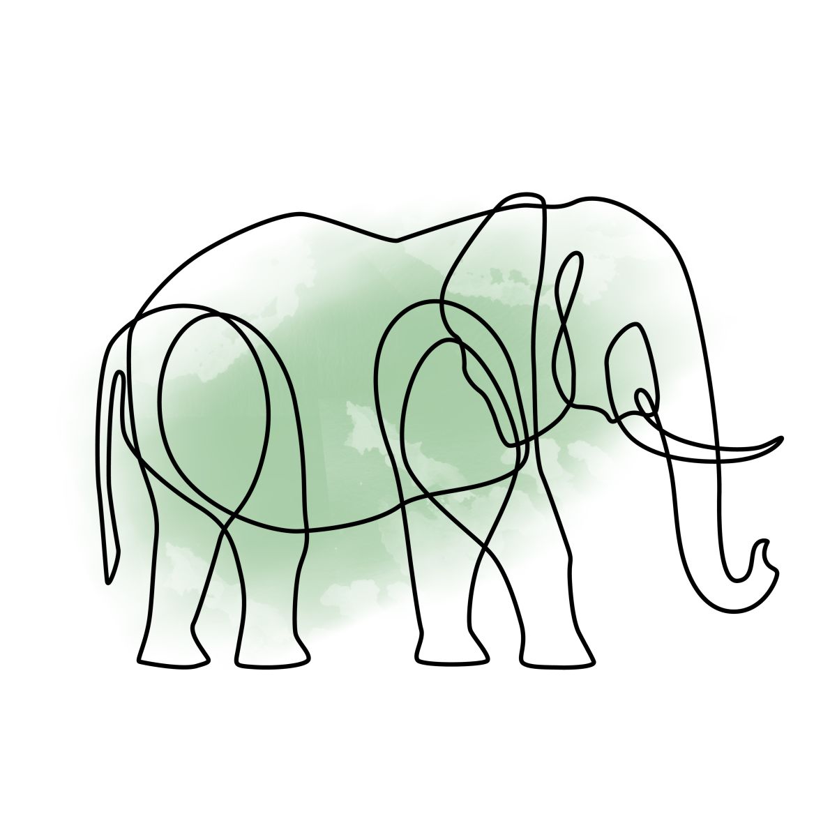 Endless Line Elephant