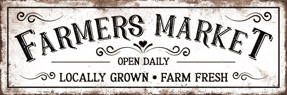 Farmers Market Panoramic Sign