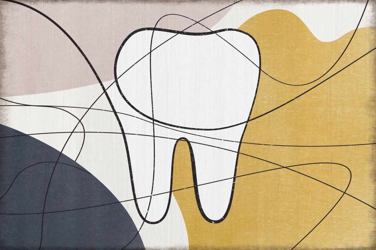 Line Tooth Over Abstract II