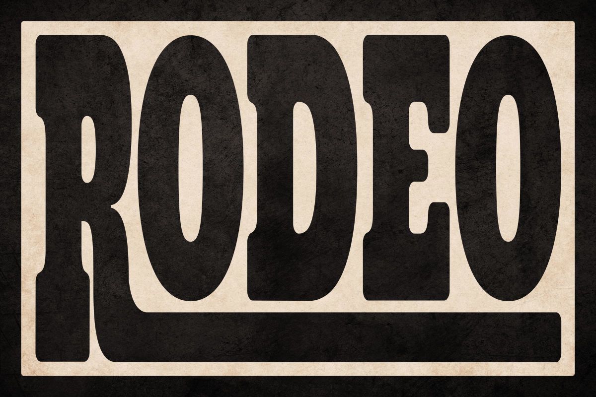 Black Rodeo Sign