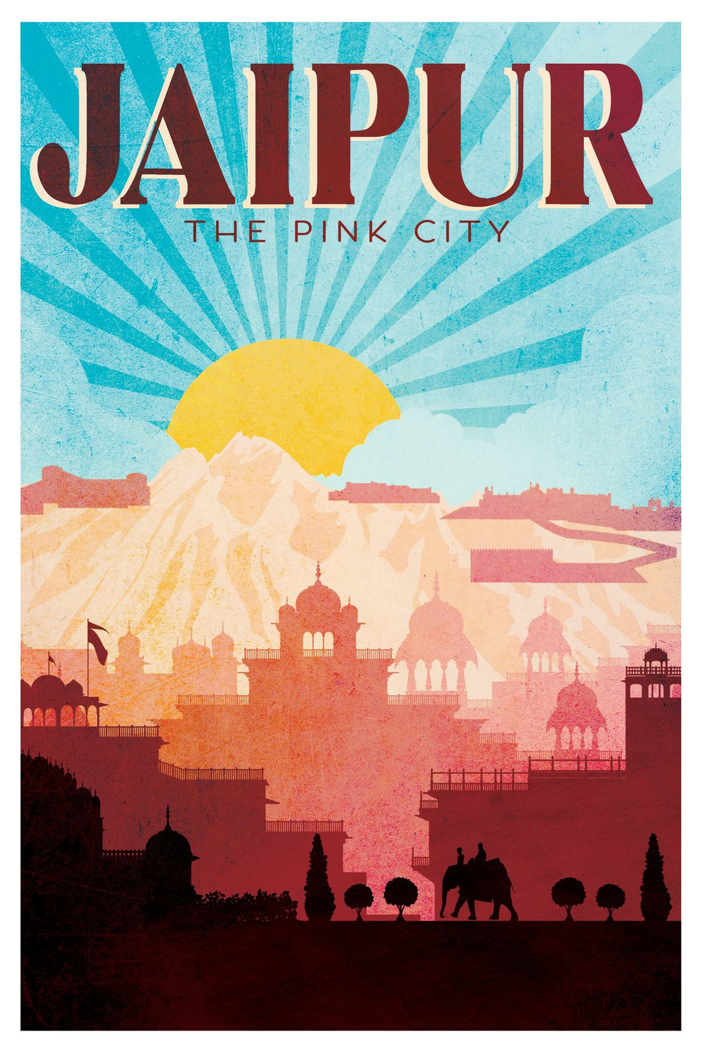 Jaipur Tourism Vintage Poster