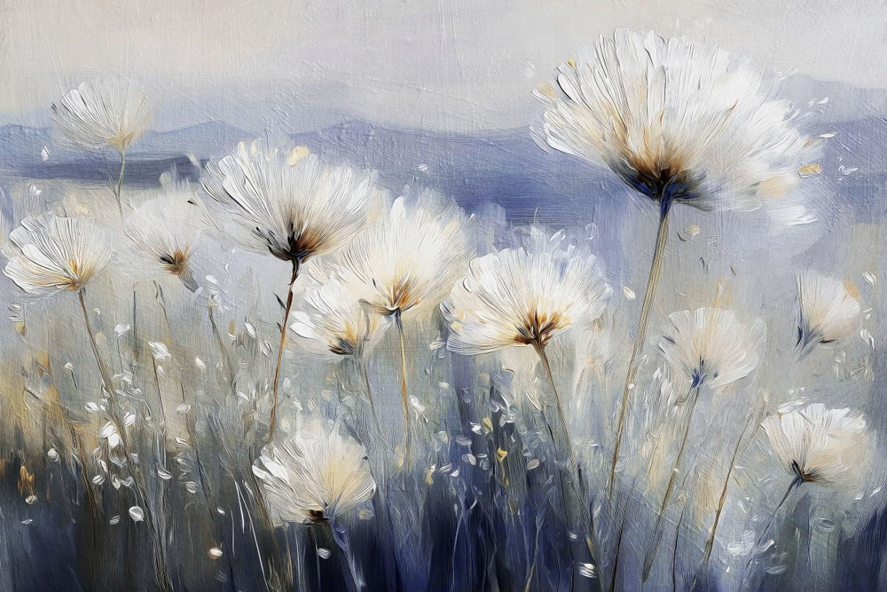 White Wildflowers In Breeze