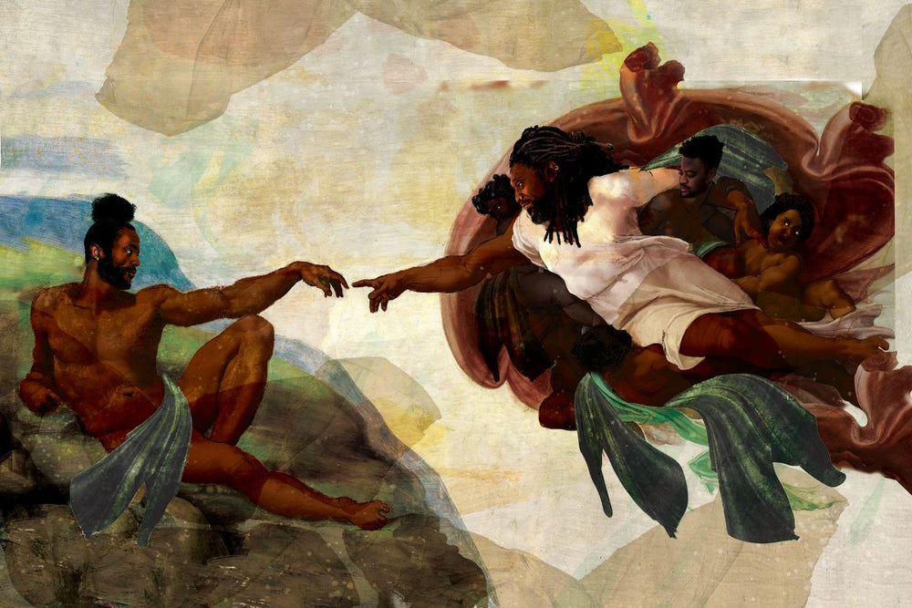 Creation Of Adam Inspired African American