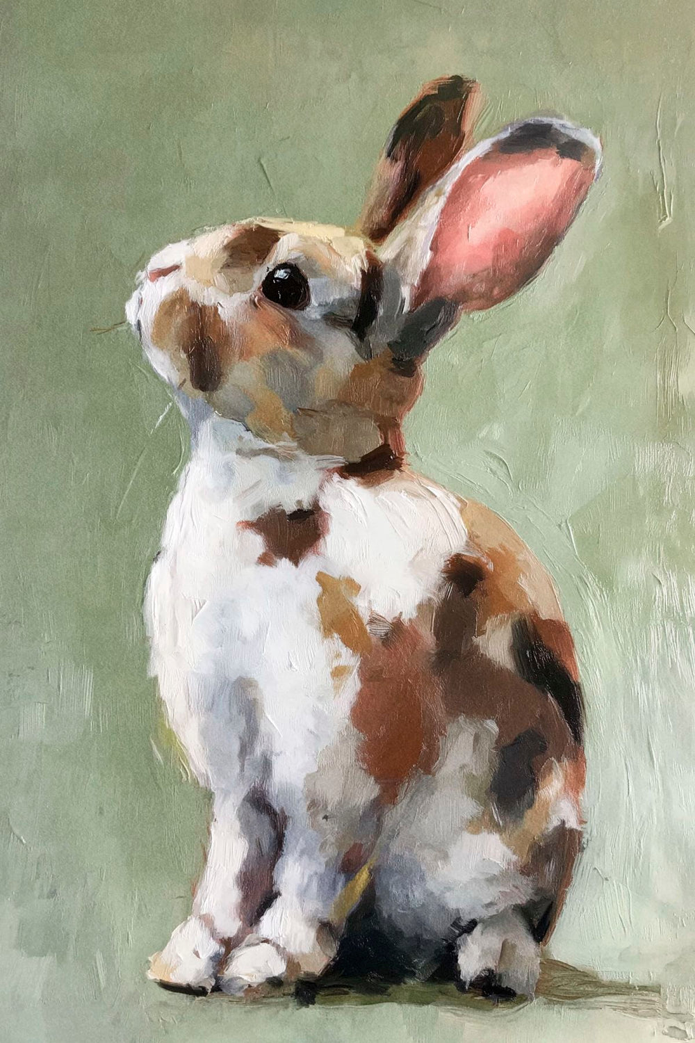 Spotted Rabbit on Green