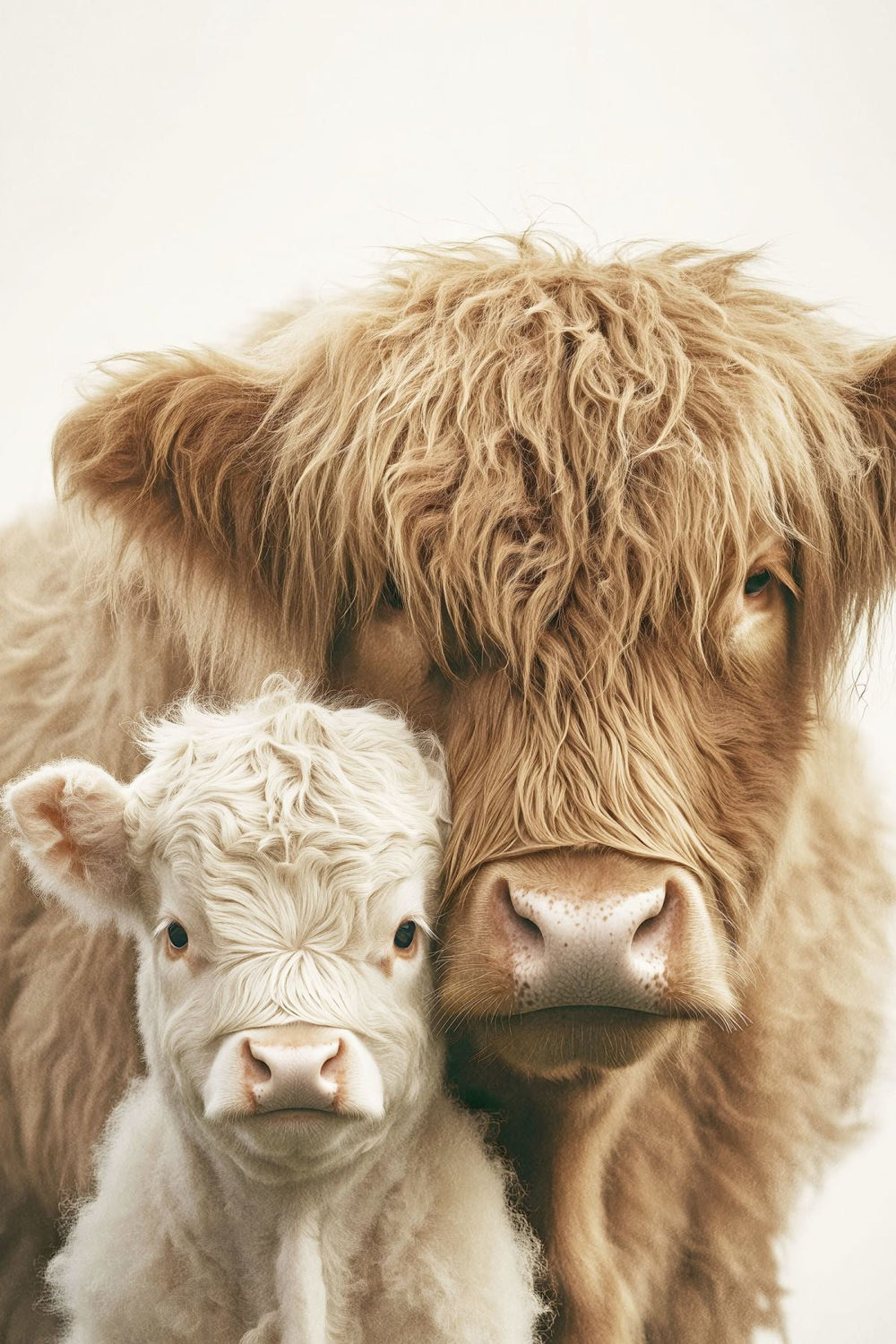 Highland Cow And Calf I