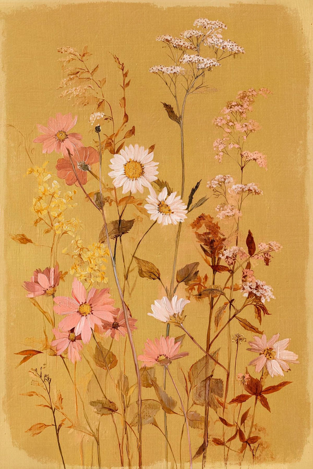 Dainty Flowers Mustard I