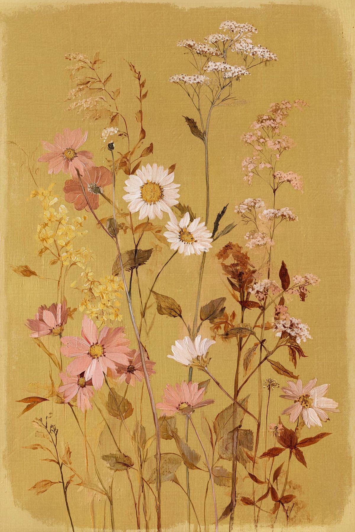 Dainty Flowers Mustard I