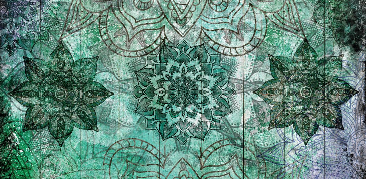 Washed Green Mandalas