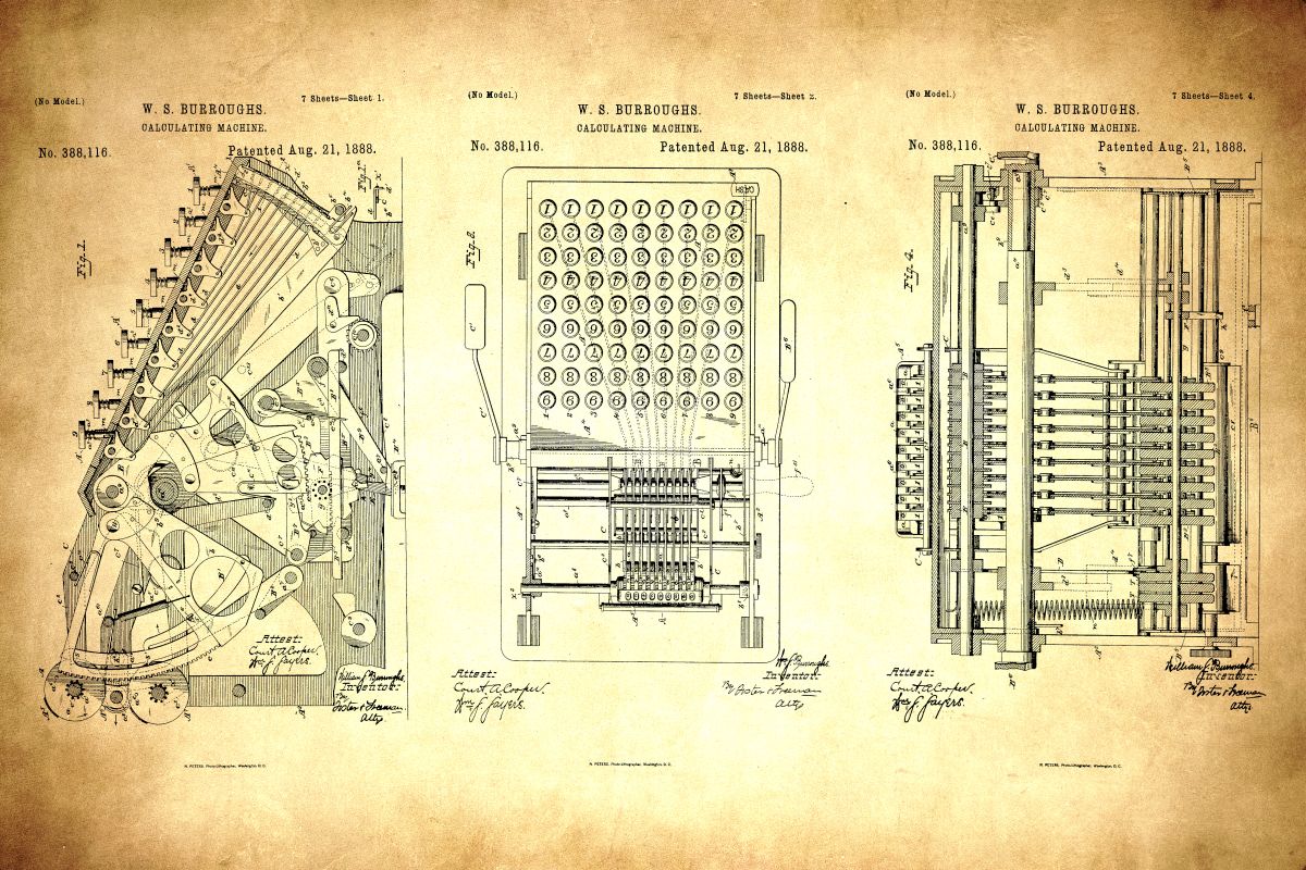 Calculating Machine 1888 Patent