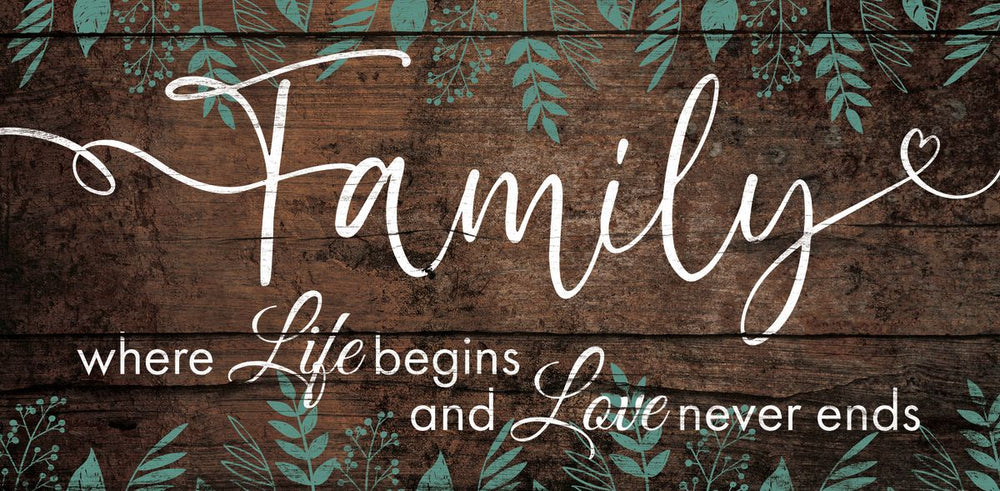 Family Life And Love Typography