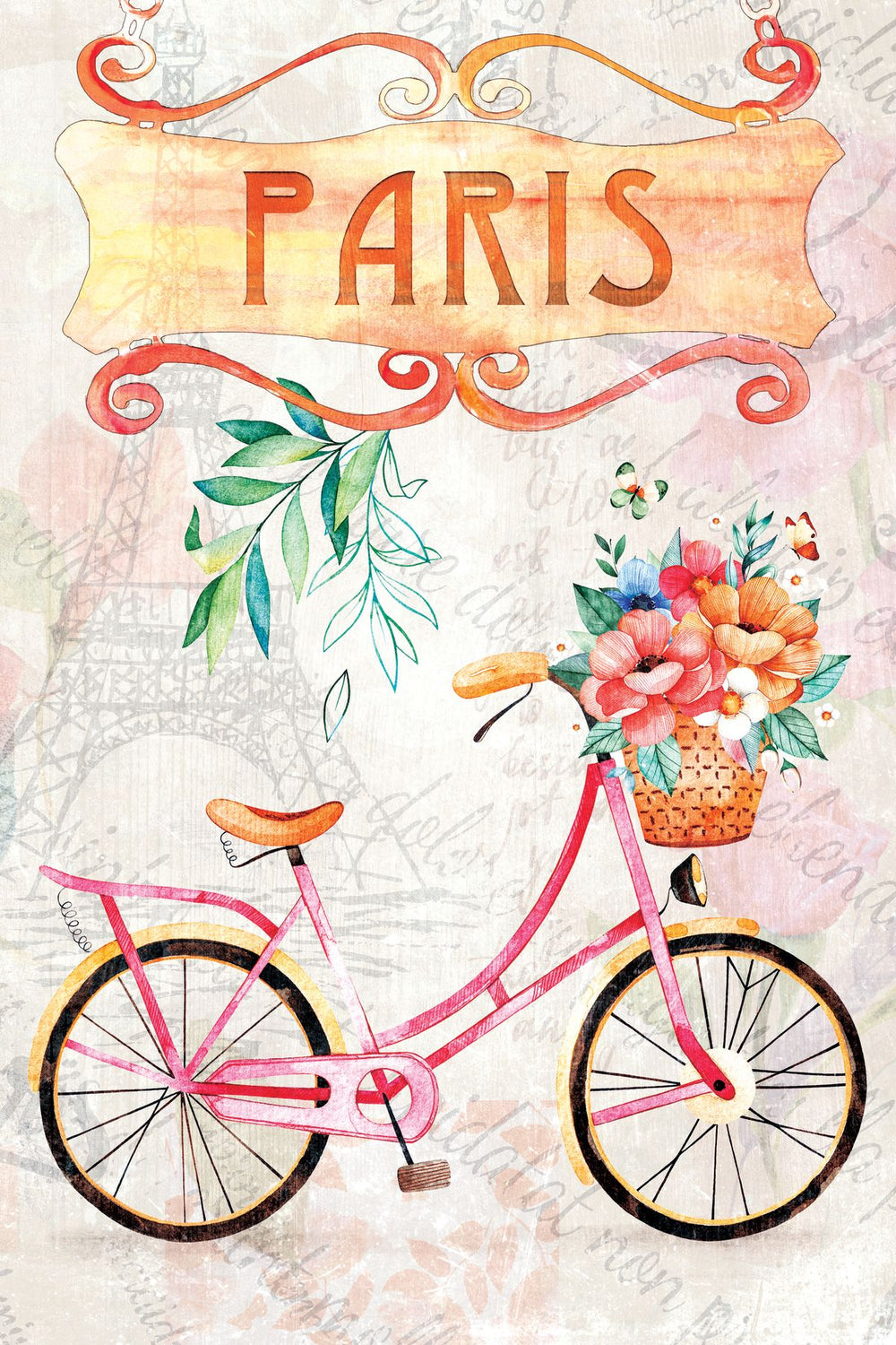 Paris Floral Bicycle