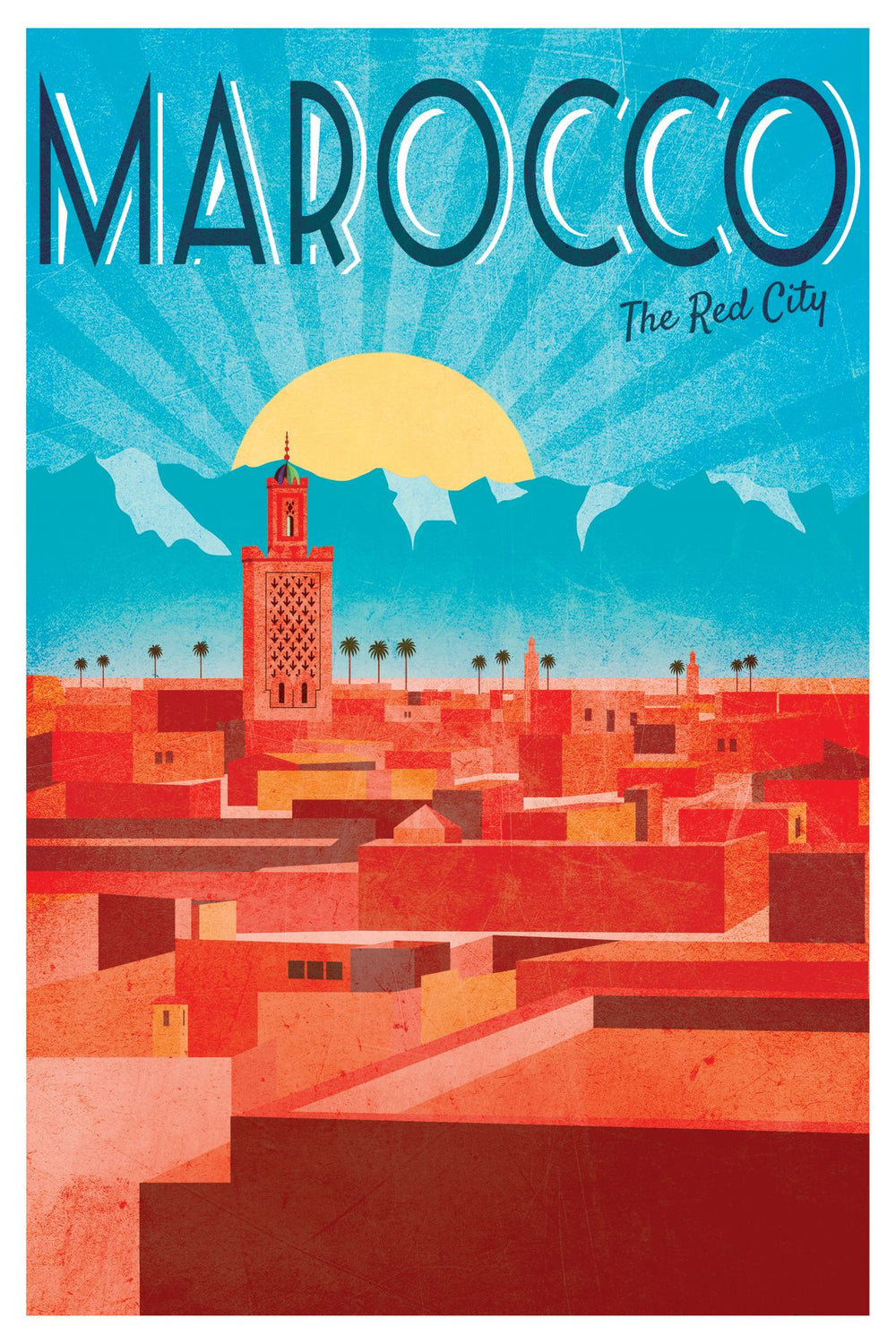 Marrakesh Tourism Vintage Poster