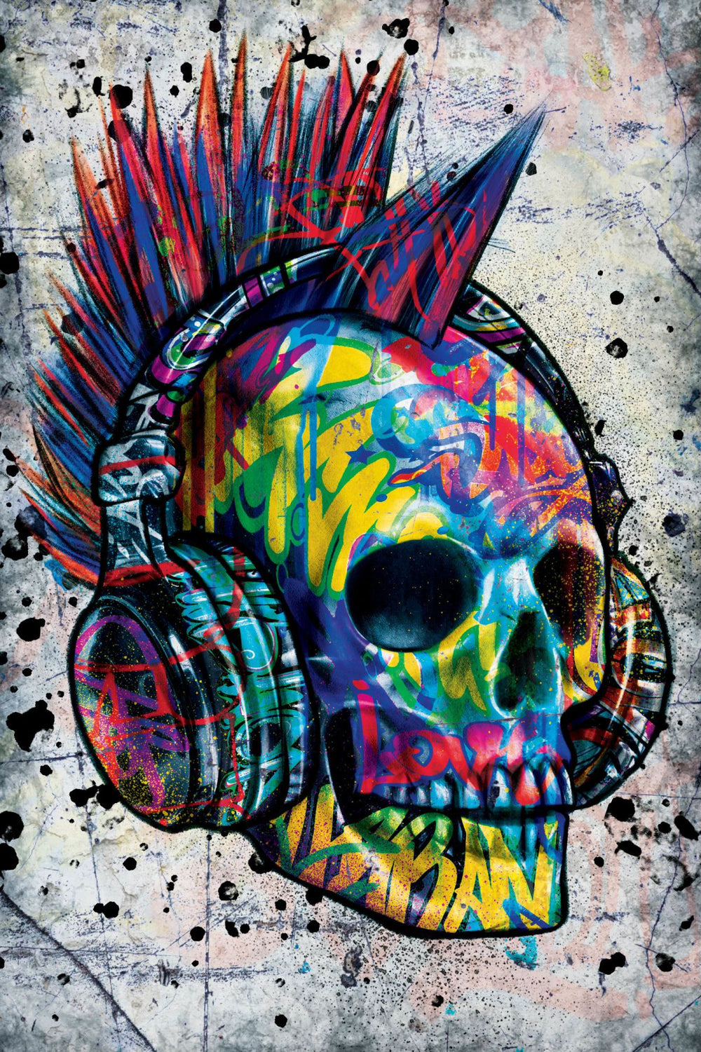 Punk Skull Graffiti