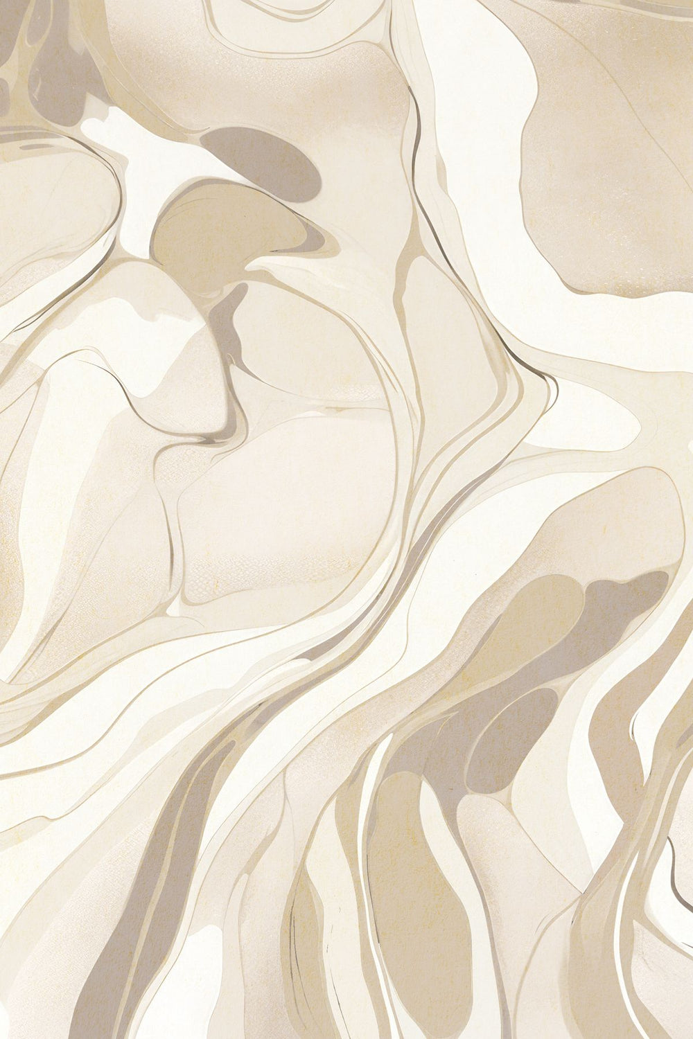 Beige Fluid Abstract I