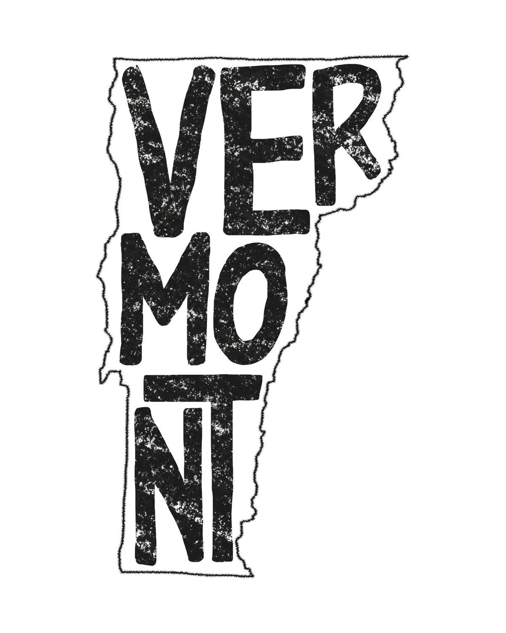 Vermont Minimalist State Map