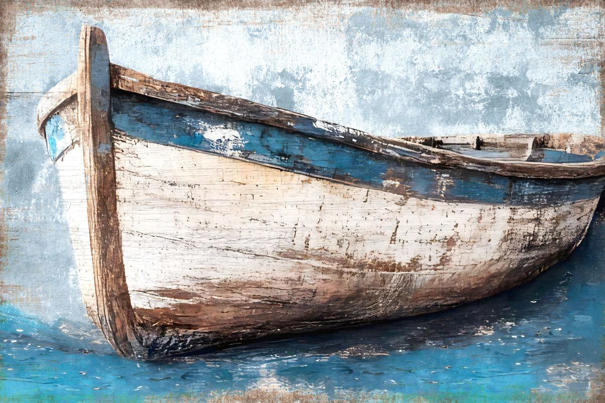 Weathered White Boat