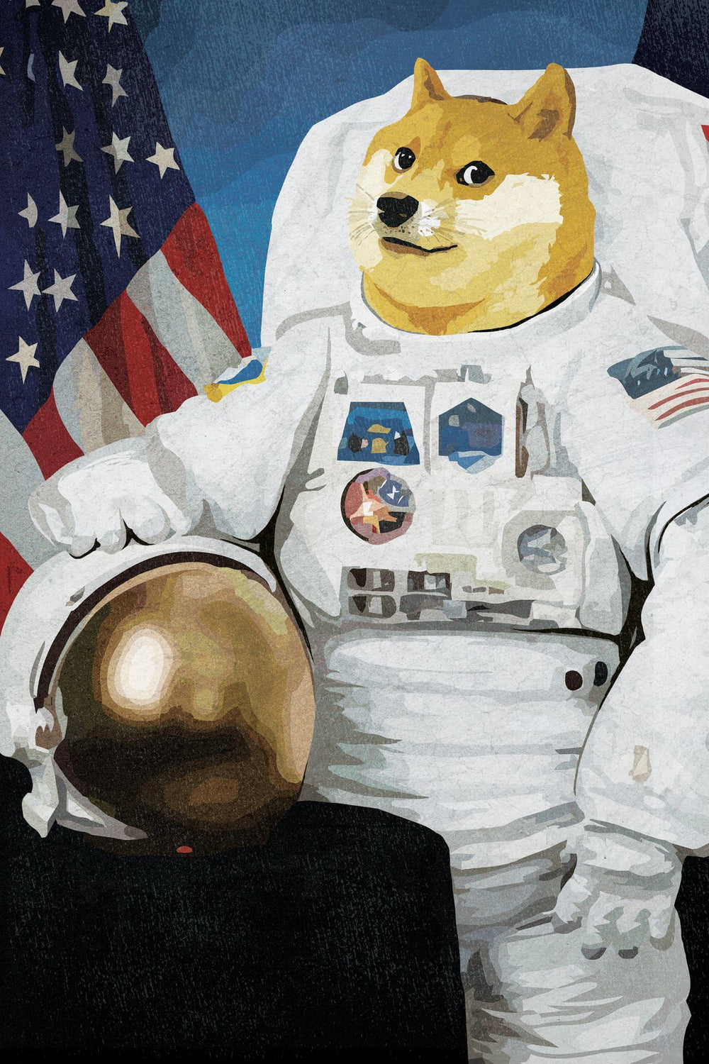 Funny Dogecoin Astronaut