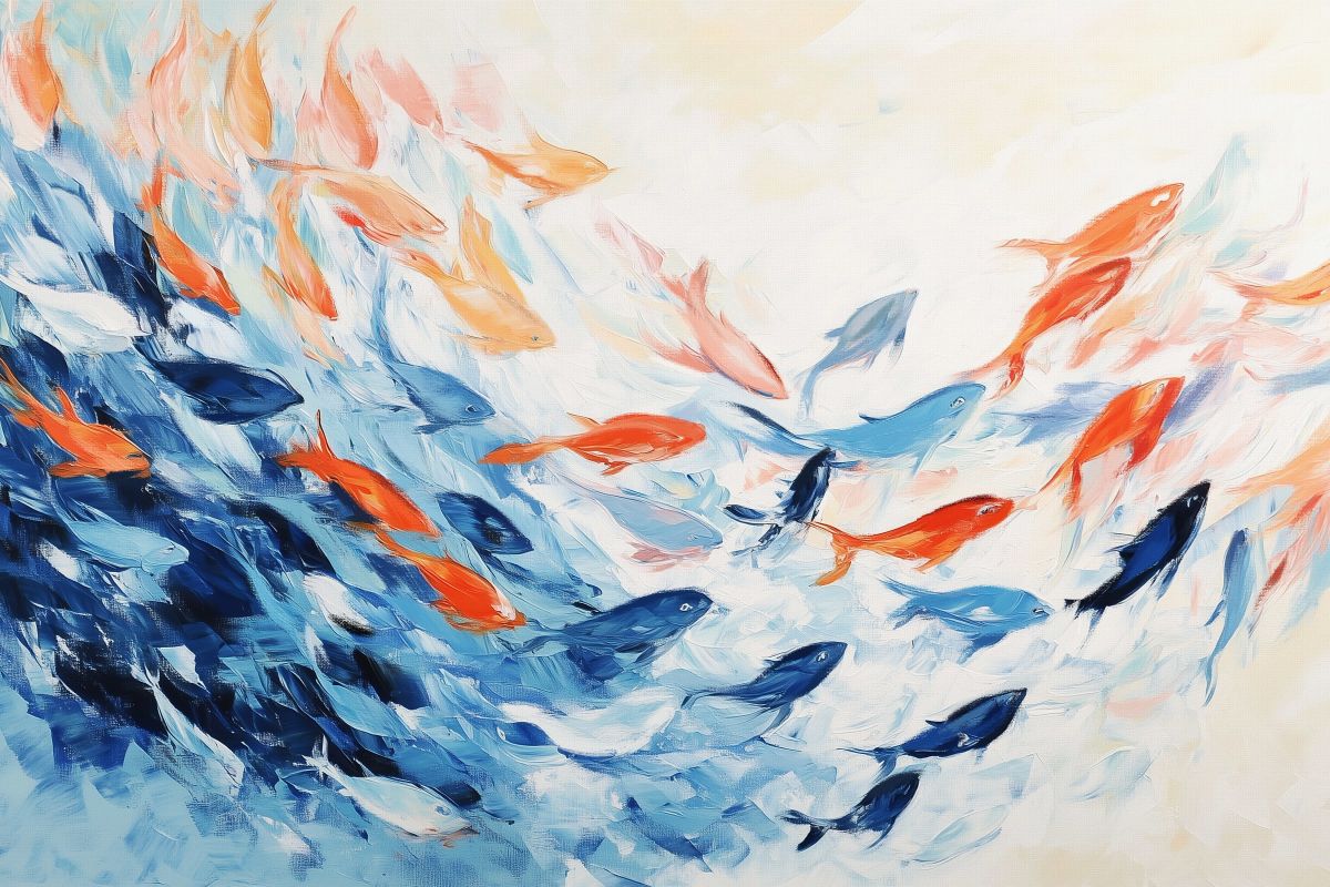 Colorful Fish Vortex I