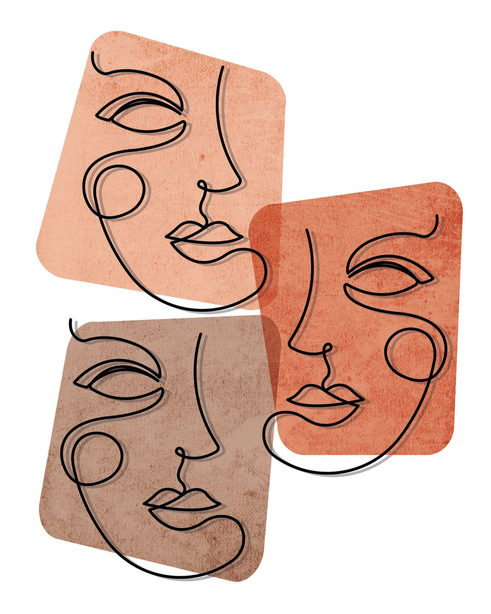 Ethnic Diversity Abstract Faces