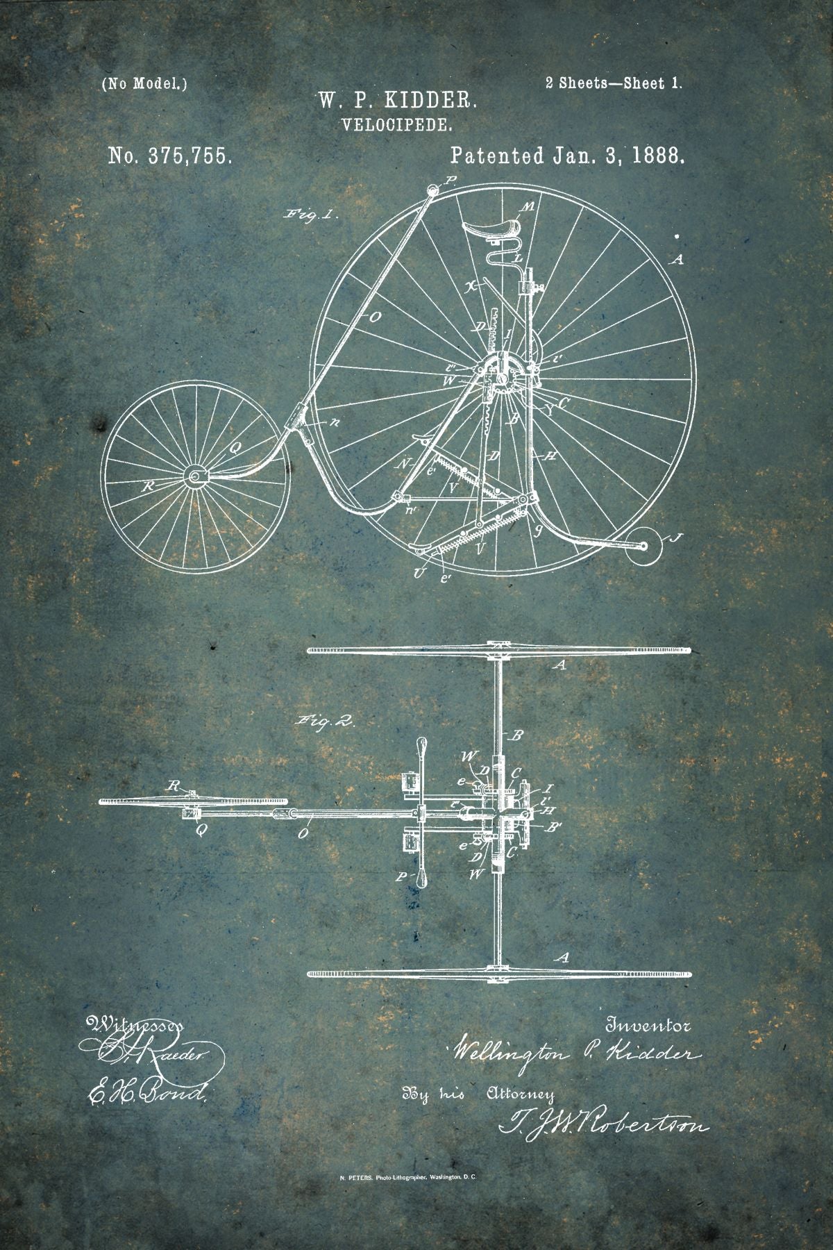Velocipede 1888 Patent