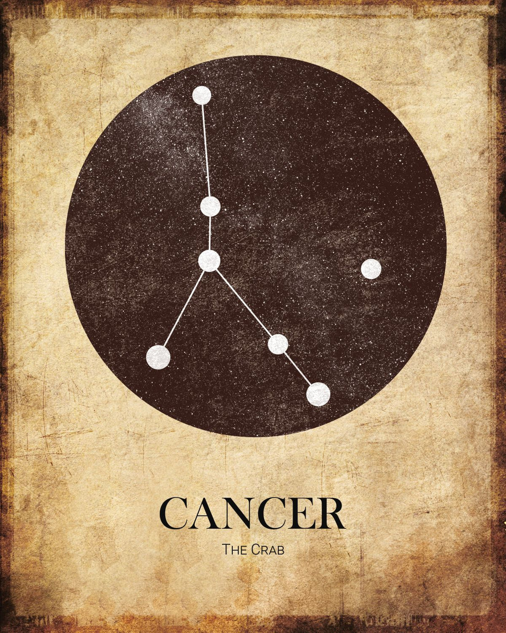 Vintage Cancer Constellation
