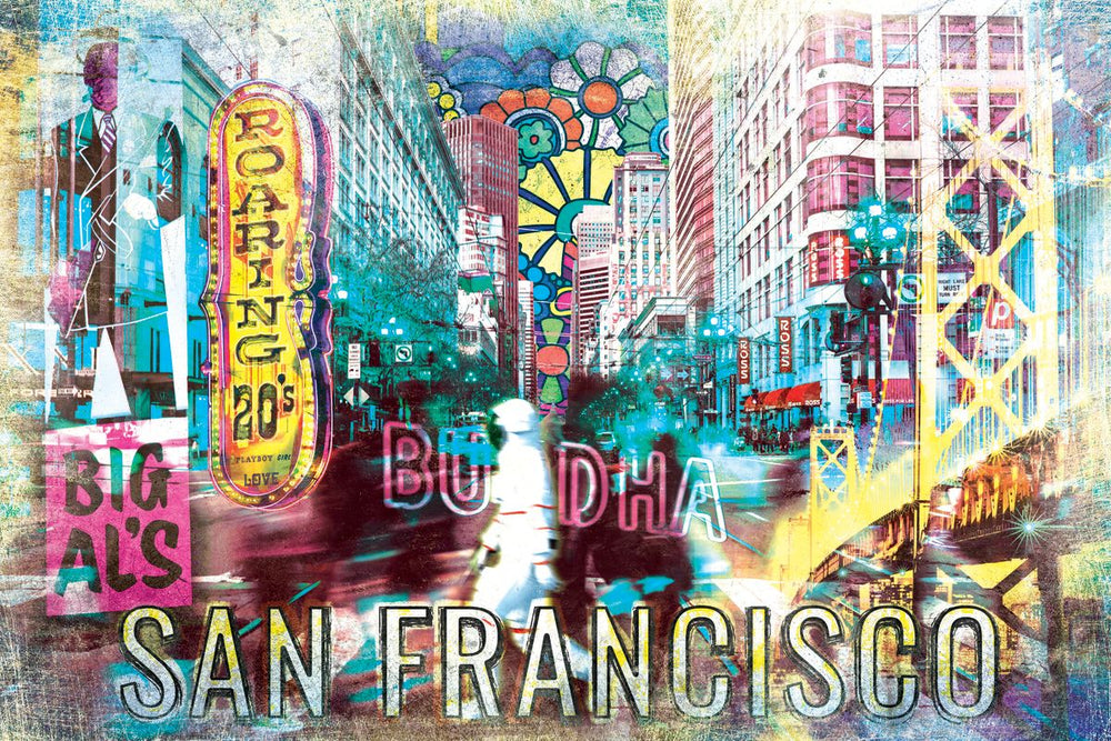 Bustling San Francisco City Grunge