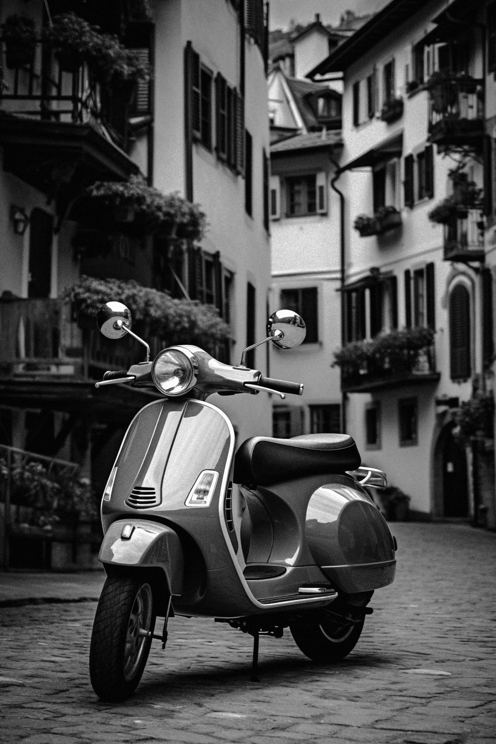 Classic Vespa In Alley