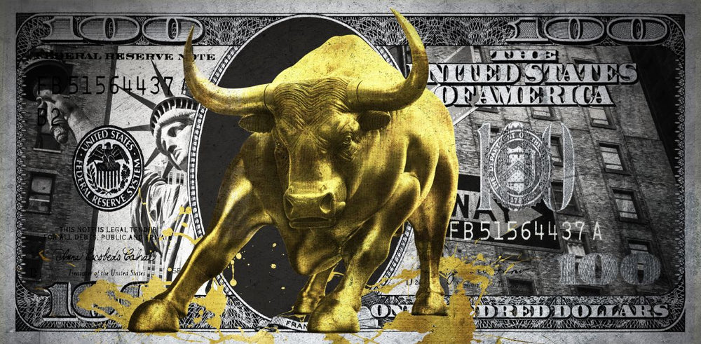 Golden Bull On A Dollar