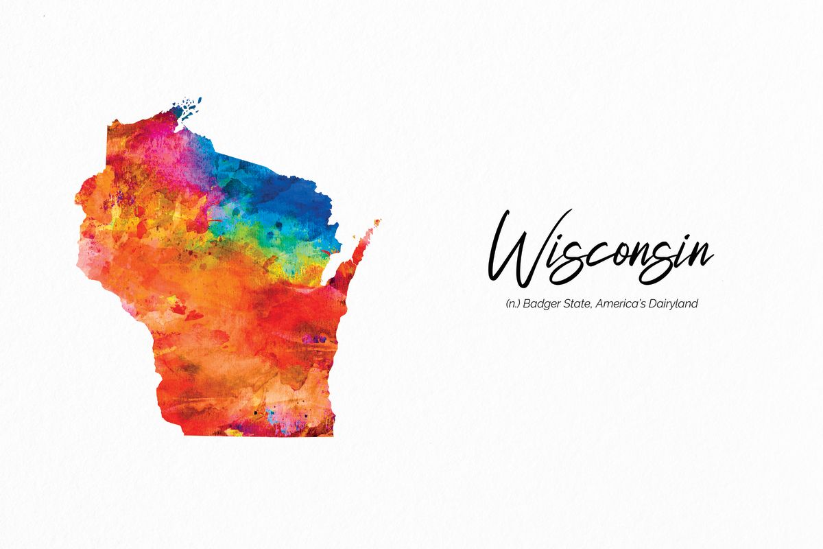 Badger State Wisconsin Map