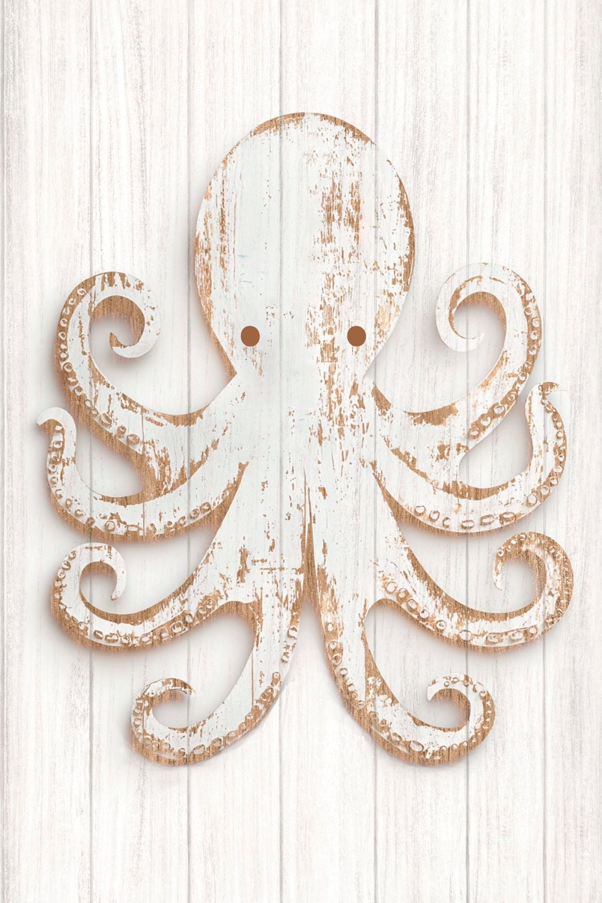 White Octopus Wood Style