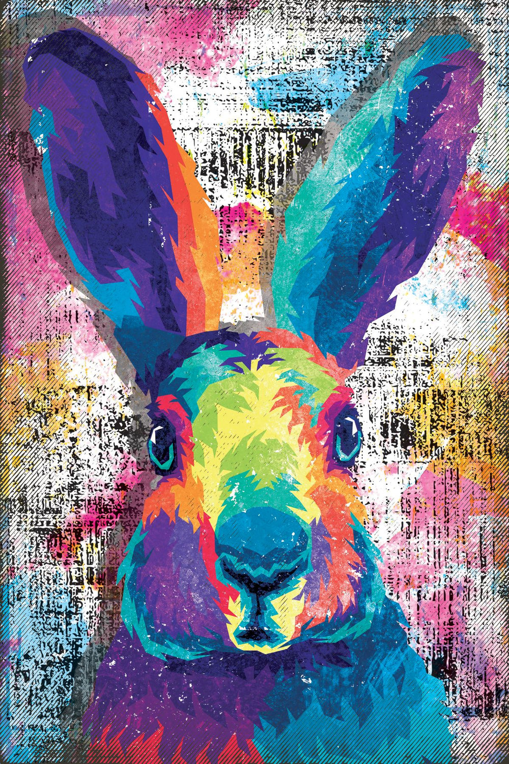 Colorful Rabbit Face