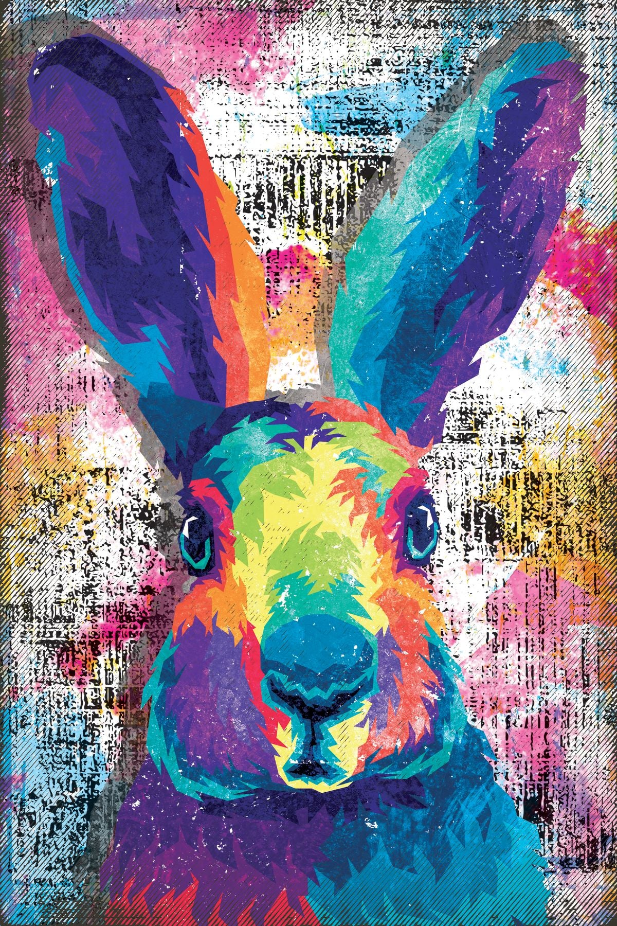 Colorful Rabbit Face