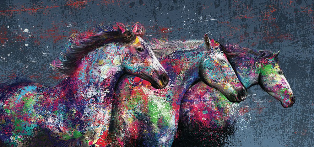 Horses Color Splash Paint