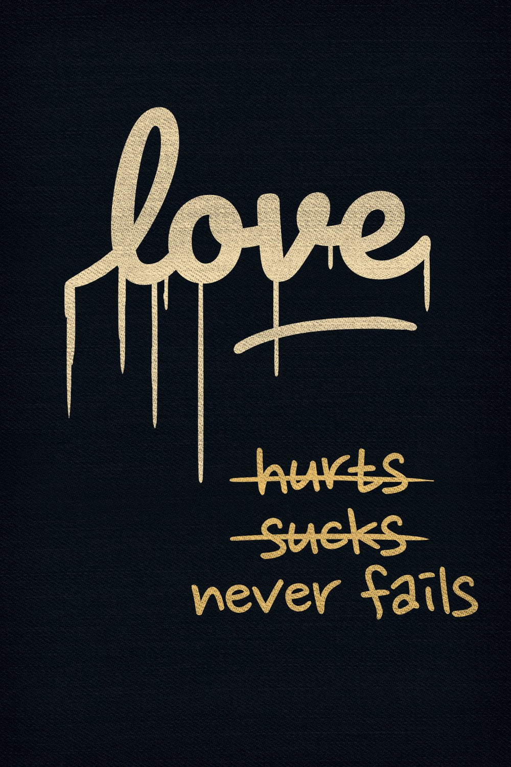 Love Never Fails Typography