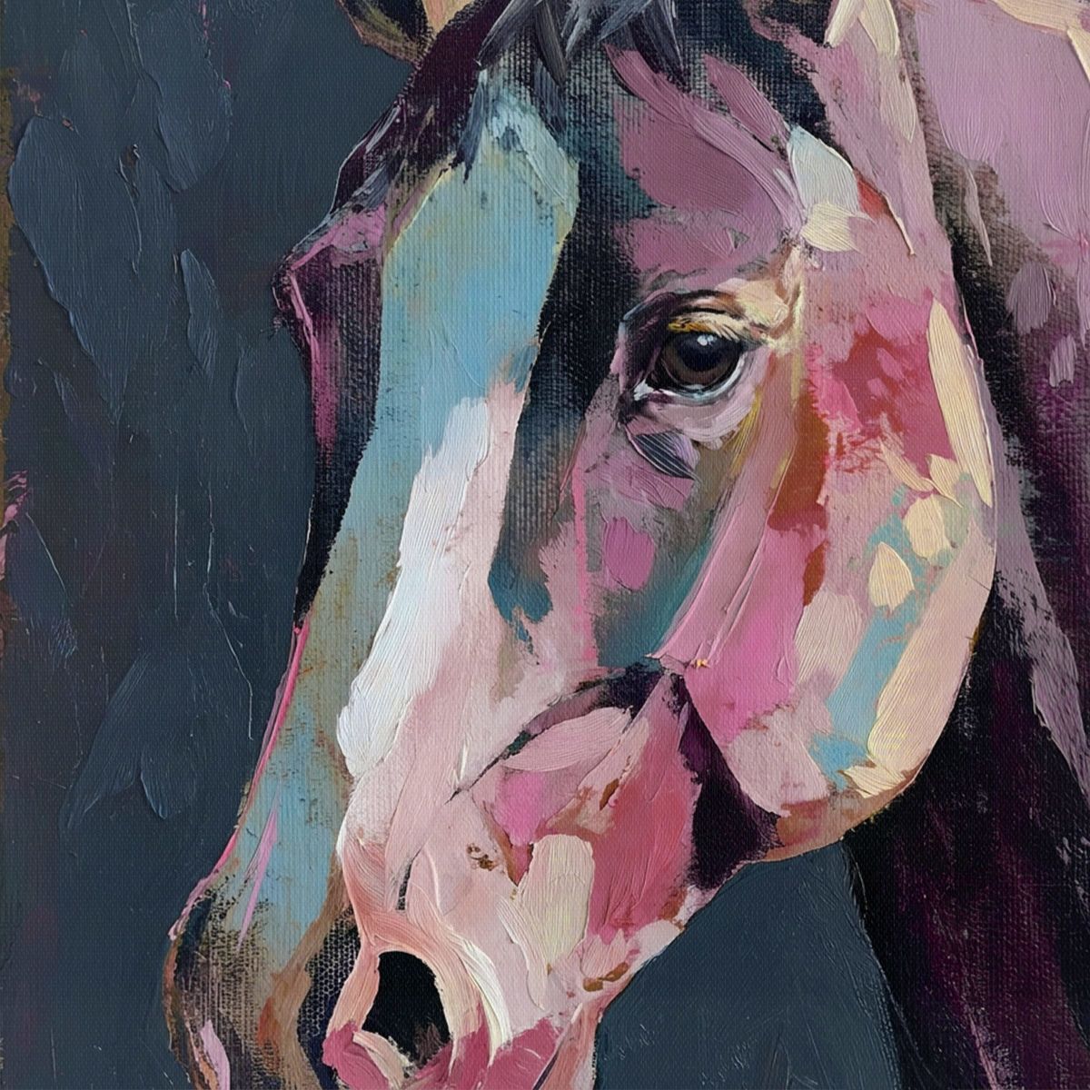 Colorful Horse Portrait