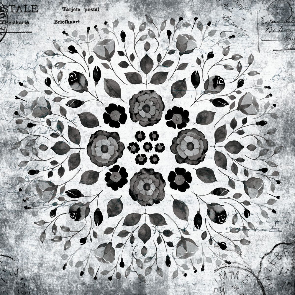 Flower Mandala Pattern Grunge