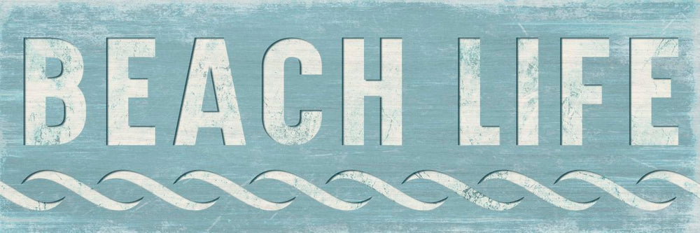 Beach Life Typography Sign