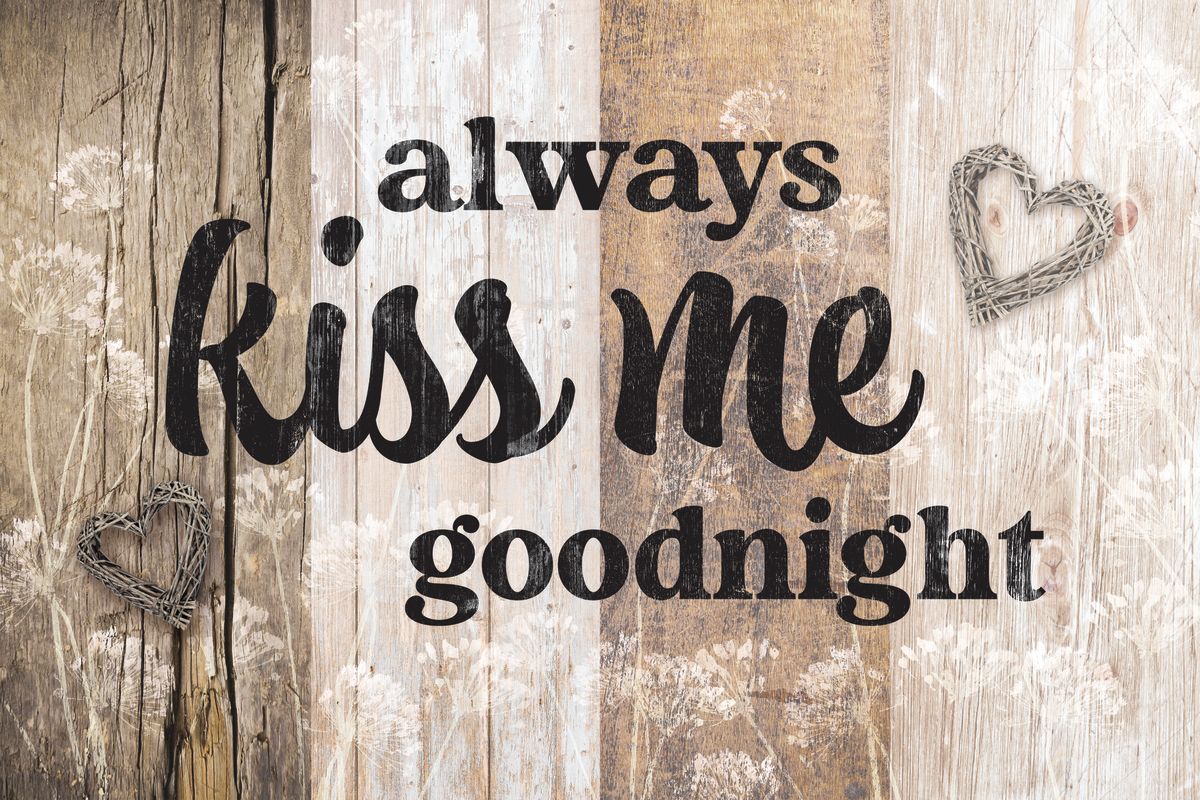 Kiss Me Goodnight Typography