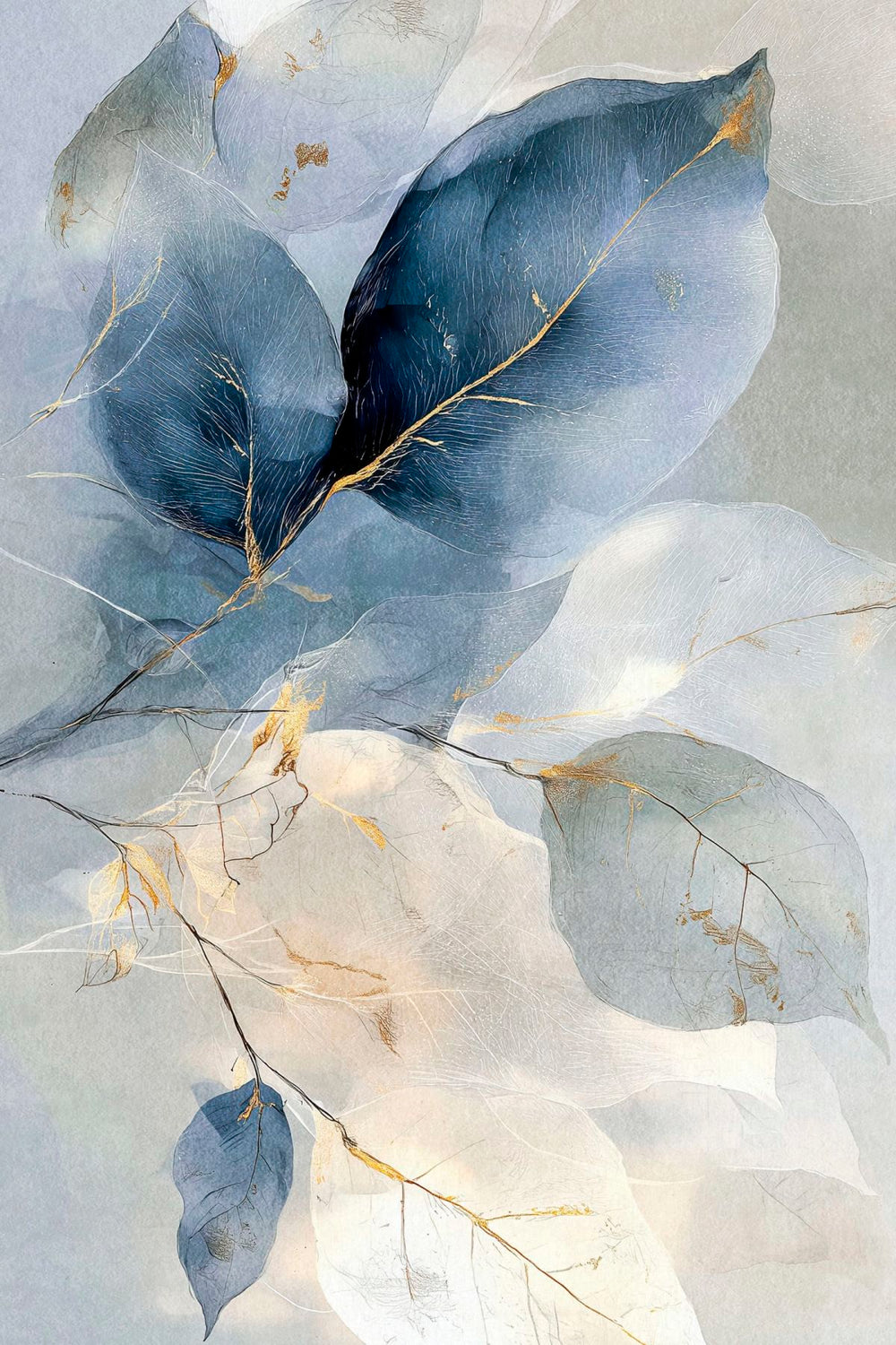Leaves Traced In Gold II