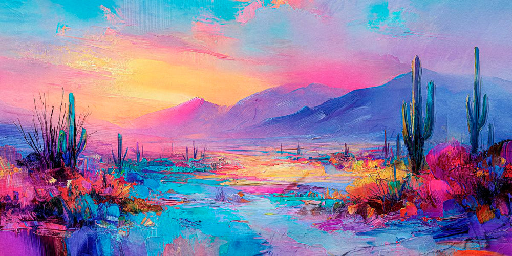 Desert Landscape In Colors